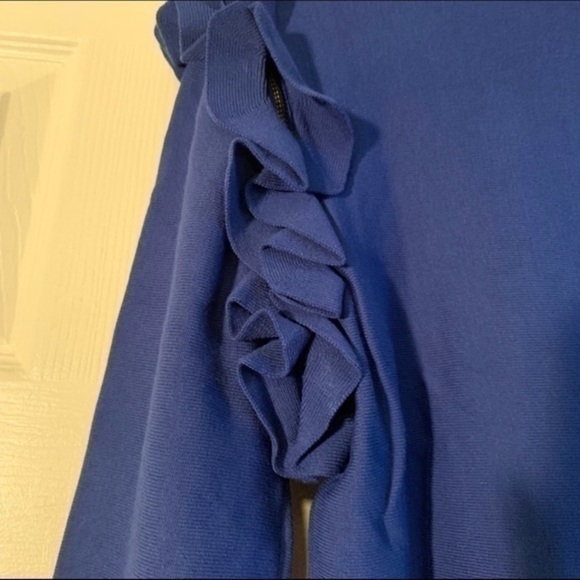 Halogen Detachable Sleeve Sweater Blue Medium - Picture 8 of 8